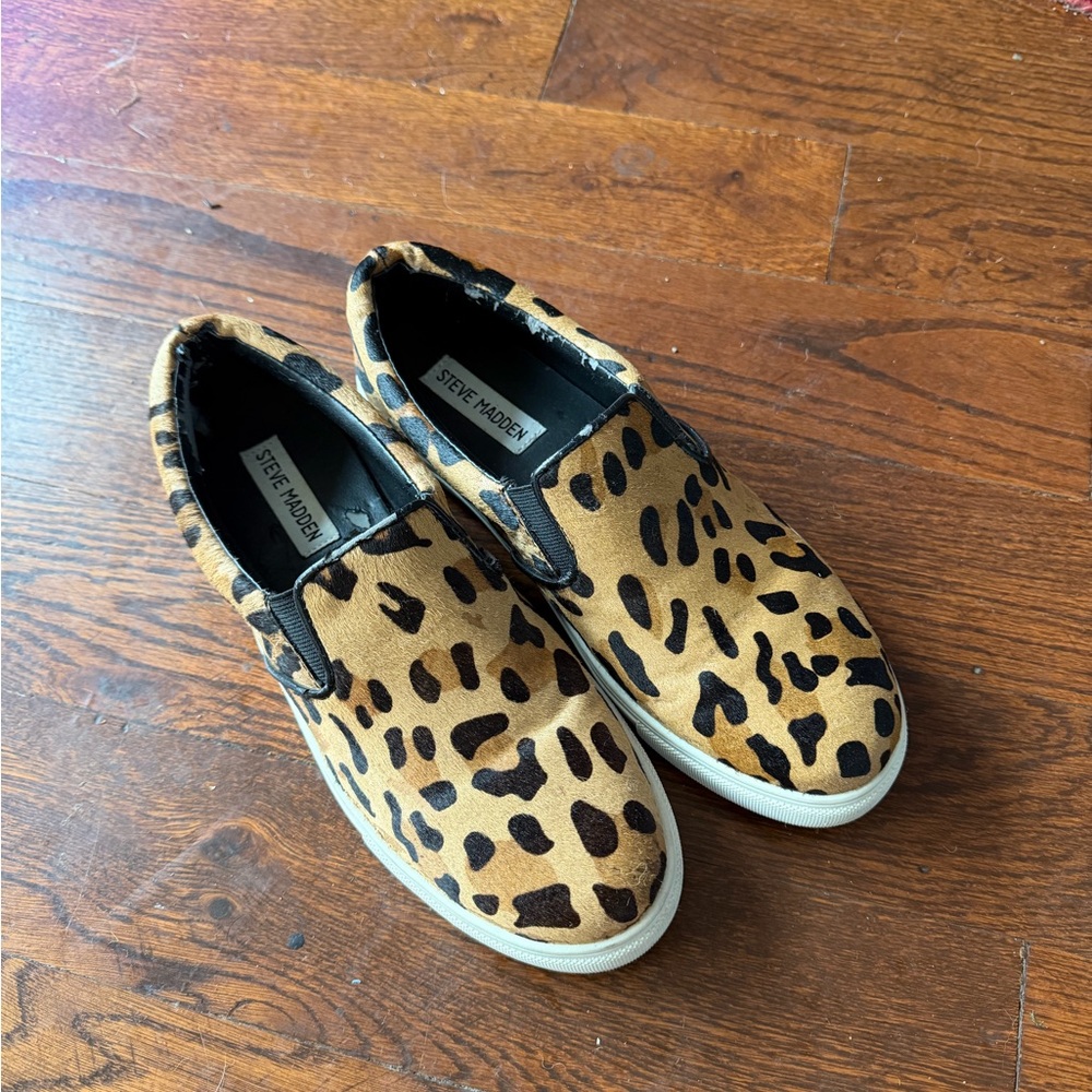 Steve Madden Leopard Slip-On Shoes